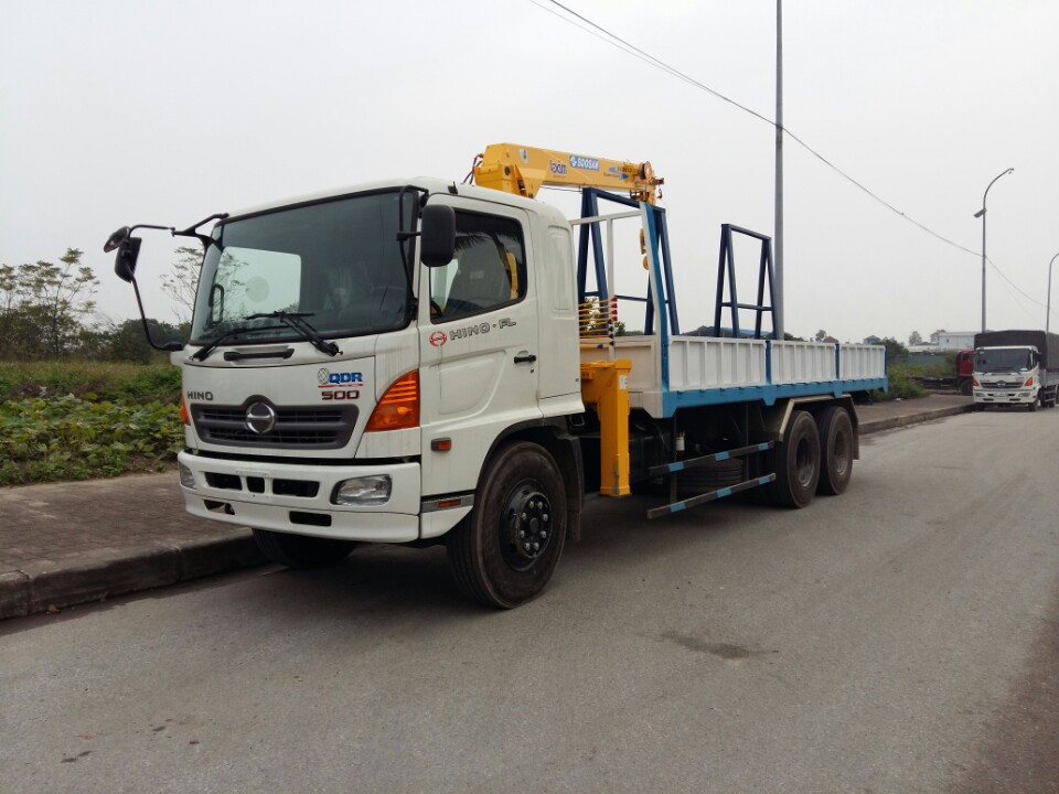 Xe chở kính - Hino chở gắn cẩu chở kính - Xe Hino 15 tấn gắn cẩu 5,5 ...