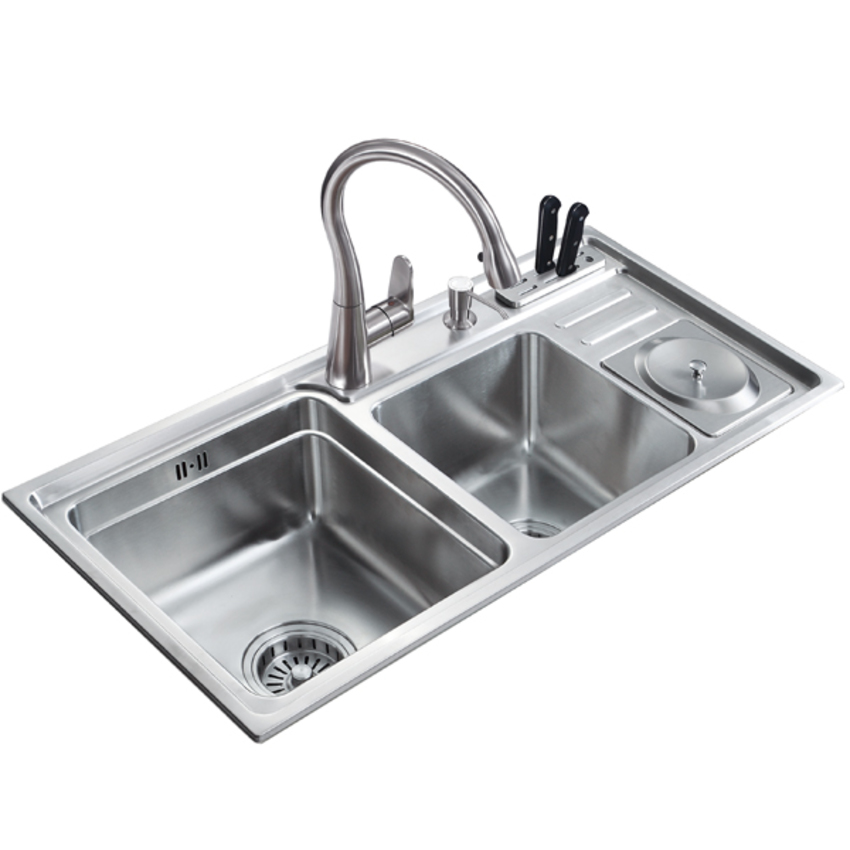 Chậu rửa chén Eurolife C2 (Trắng bạc)