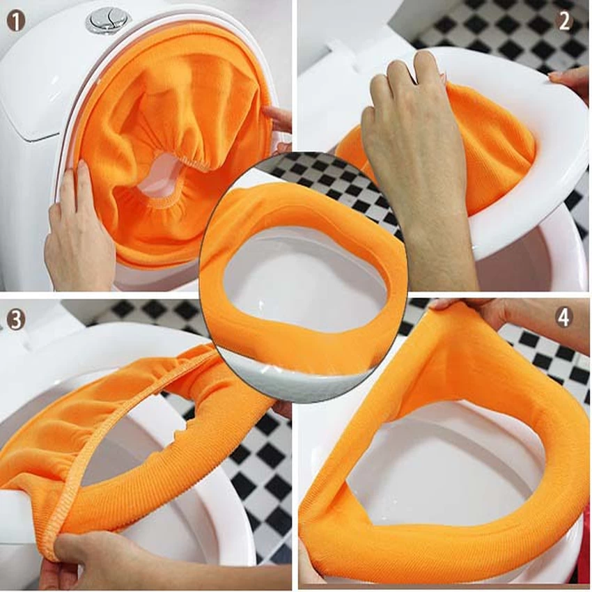Miếng lót bồn cầu tiện lợi Huy Linh (Cam)