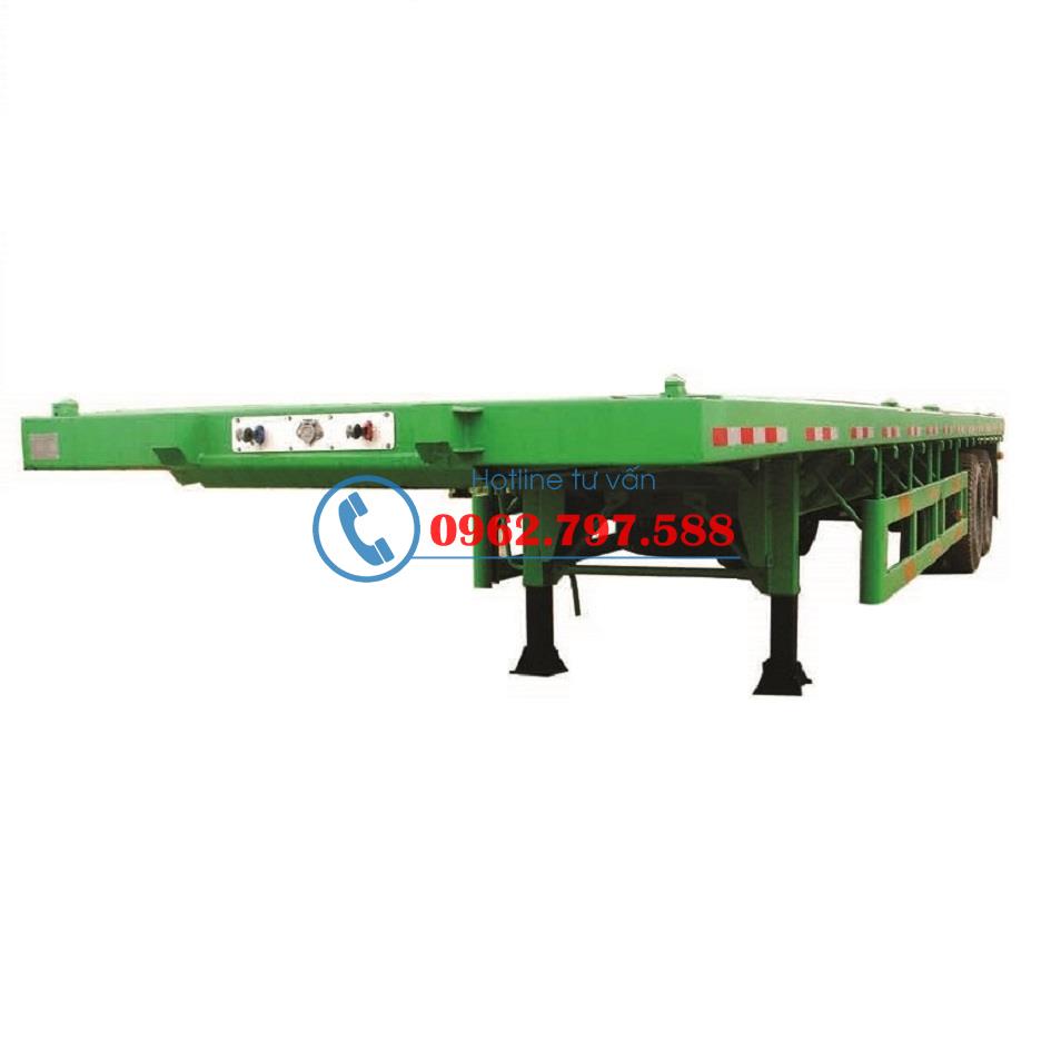 Sơ mi rơ moóc (chở container) có sàn: 40 feet, 2 trục