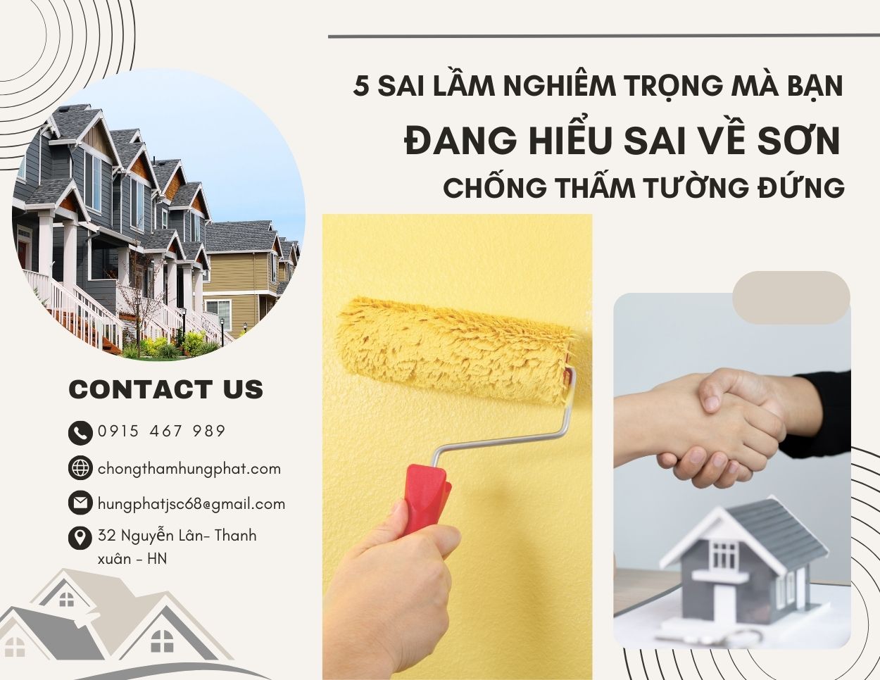 5 Sai lầm nghiêm trọng mà bạn đang hiểu sai về sơn chống thấm tường đứng