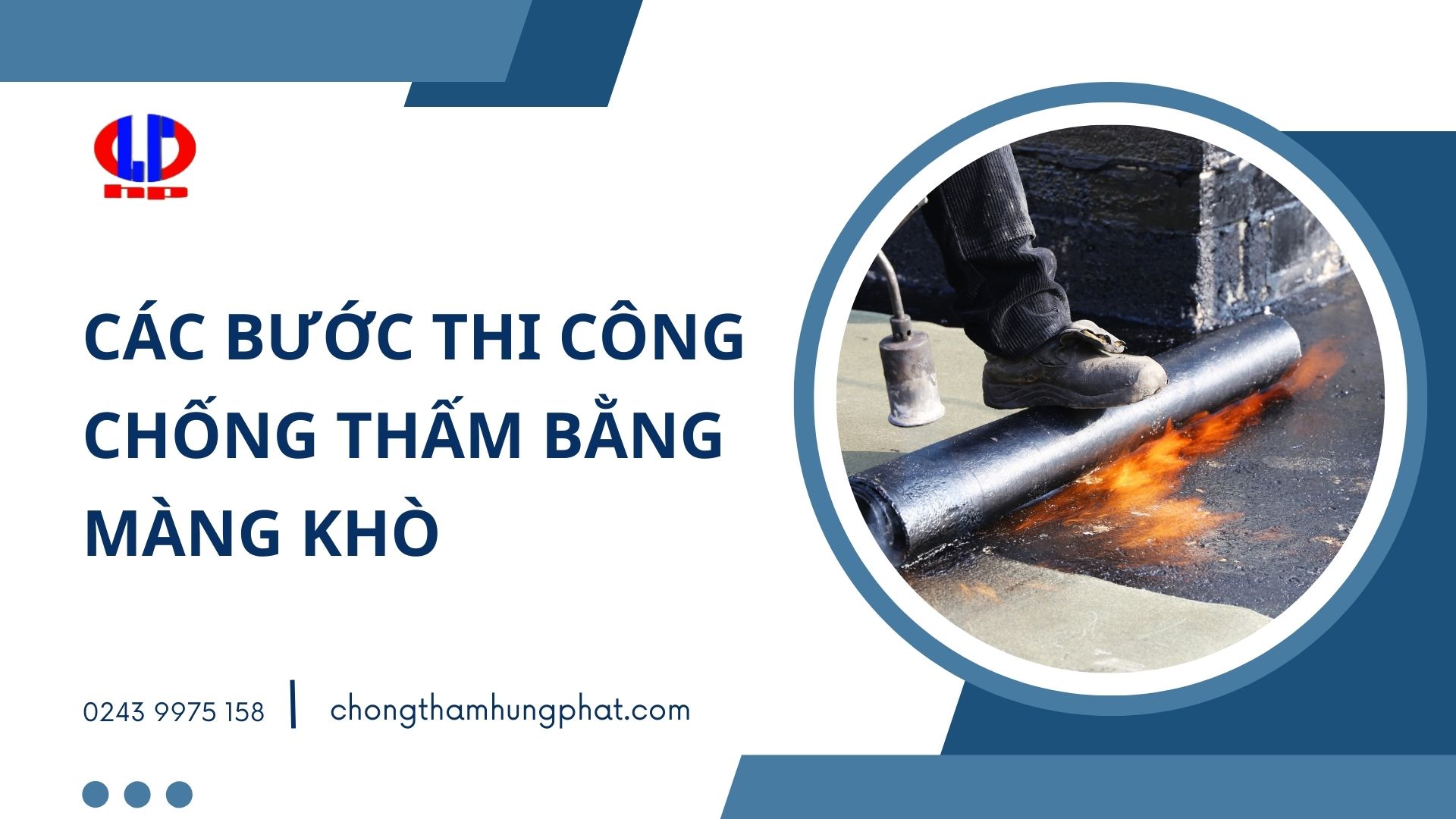 Các bước thi công chống thấm bằng màng khò