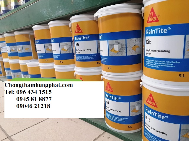 Xử lý chống thấm tường ngoài trời khi nhà xuống cấp bằng sika raintite