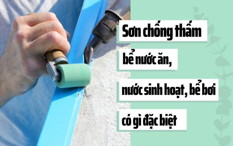 Sơn chống thấm bể nước ăn, nước sinh hoạt, bể bơi có gì đặc biệt