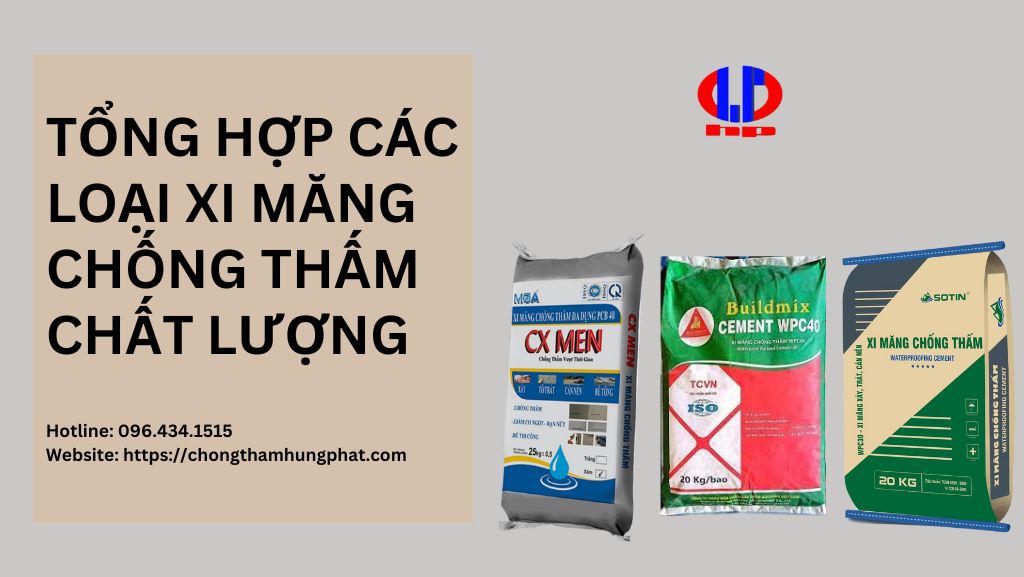 Tổng hợp các loại xi măng chống thấm chất lượng