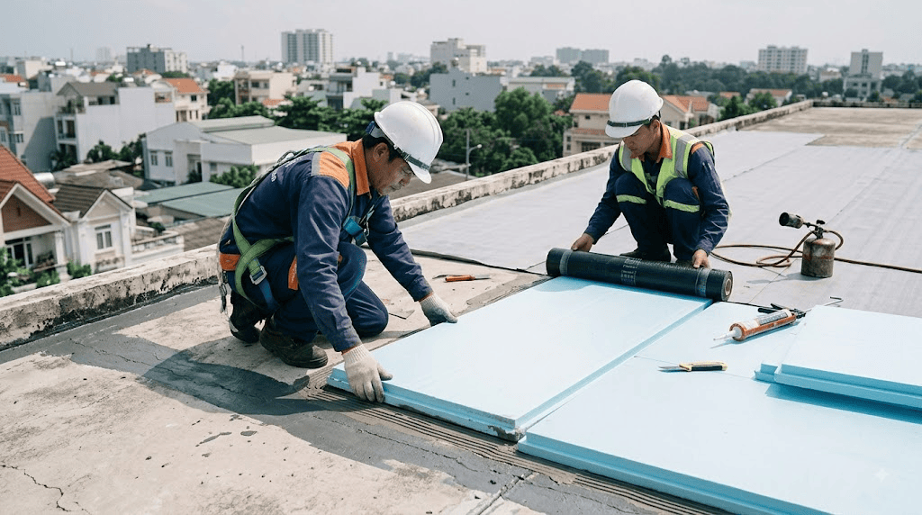 Các giải pháp chống nóng và chống thấm mái phổ biến