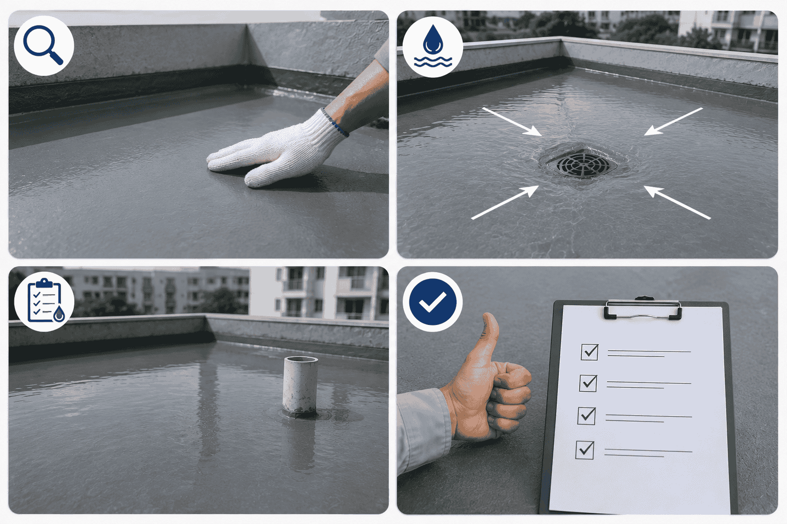 Cách kiểm tra và nghiệm thu sau khi chống thấm