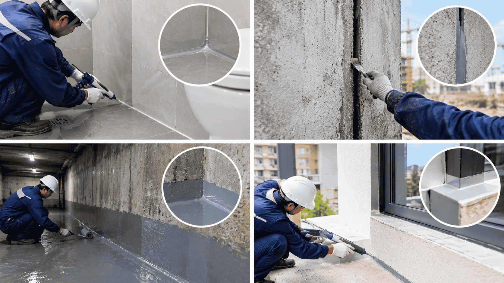 Cách xử lý khe tiếp giáp bị thấm theo từng trường hợp