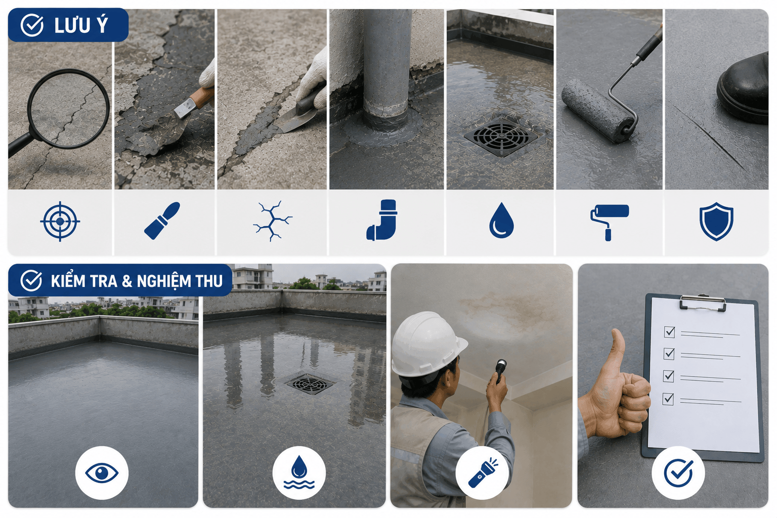Chống thấm mái bê tông cũ