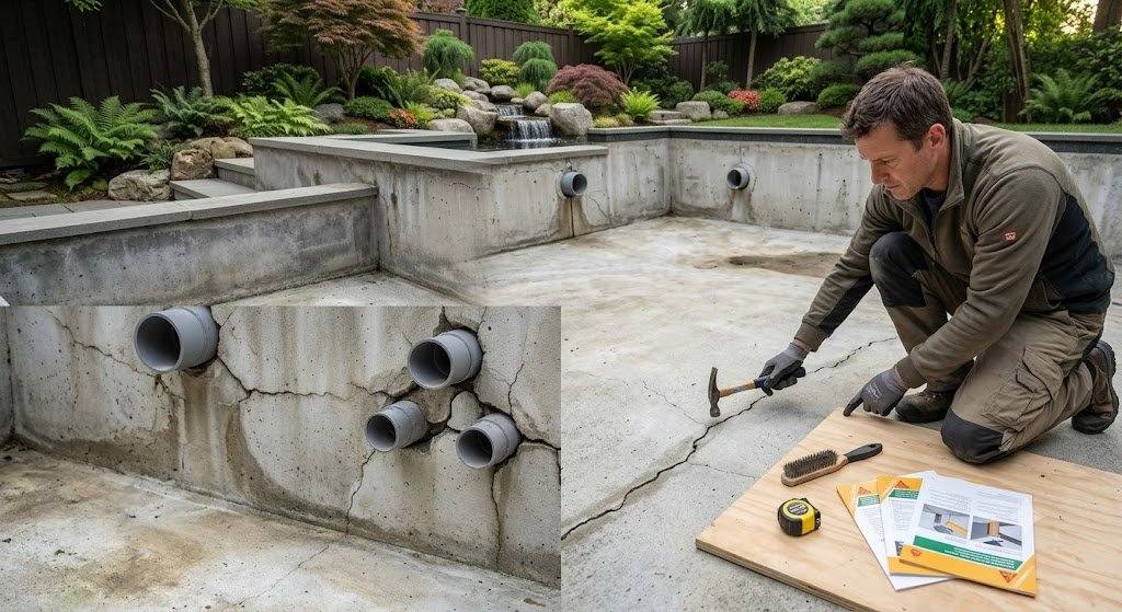 Kiểm tra gì trước khi chống thấm hồ Koi?