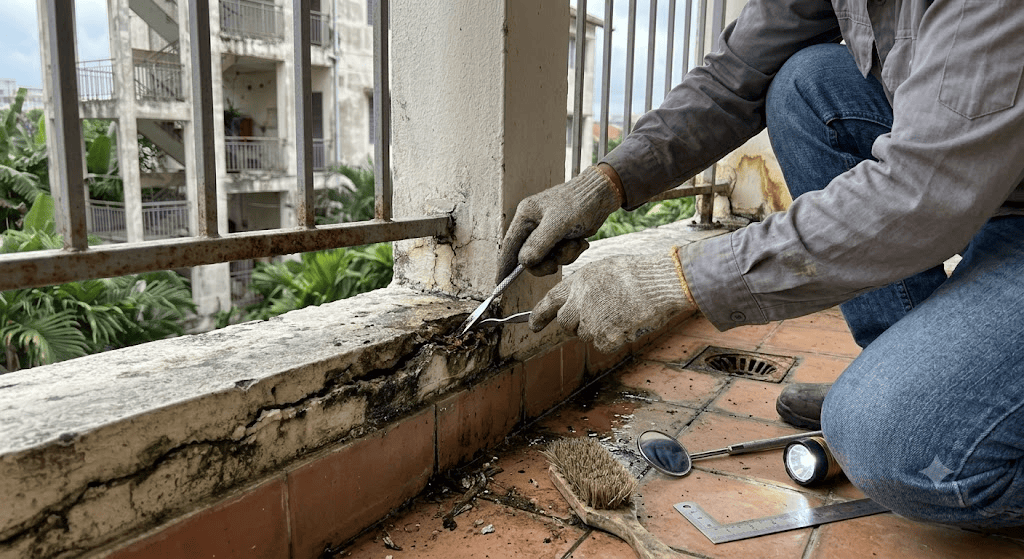 Kiểm tra gì trước khi chống thấm khe tiếp giáp?
