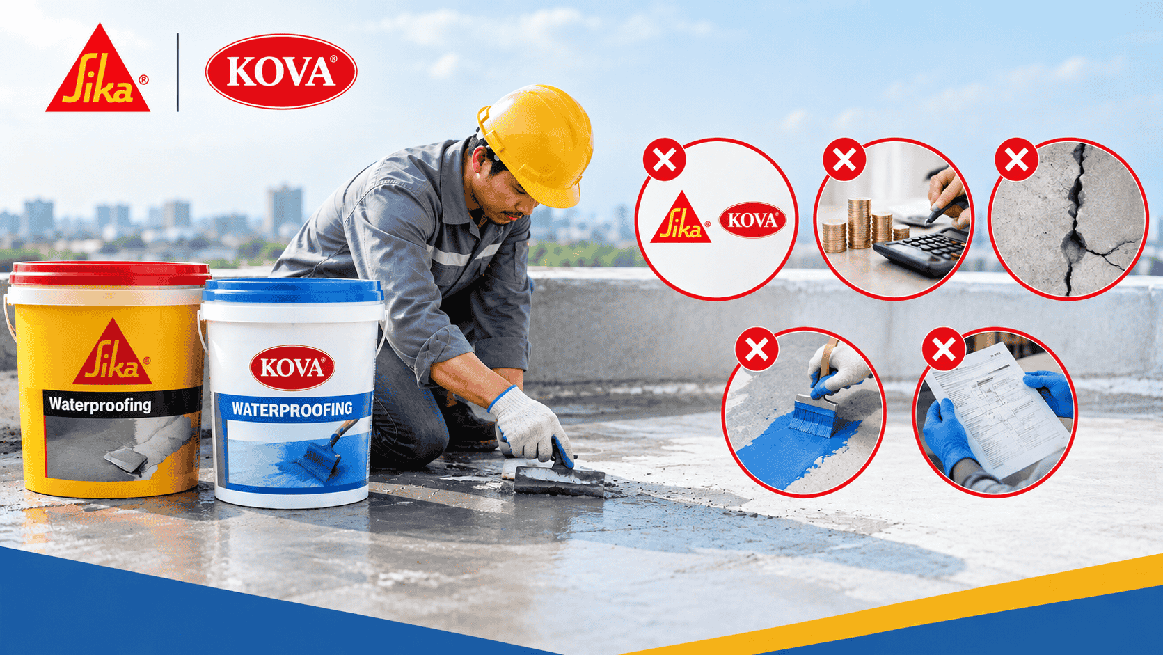 Những sai lầm khi lựa chọn Sika và Kova