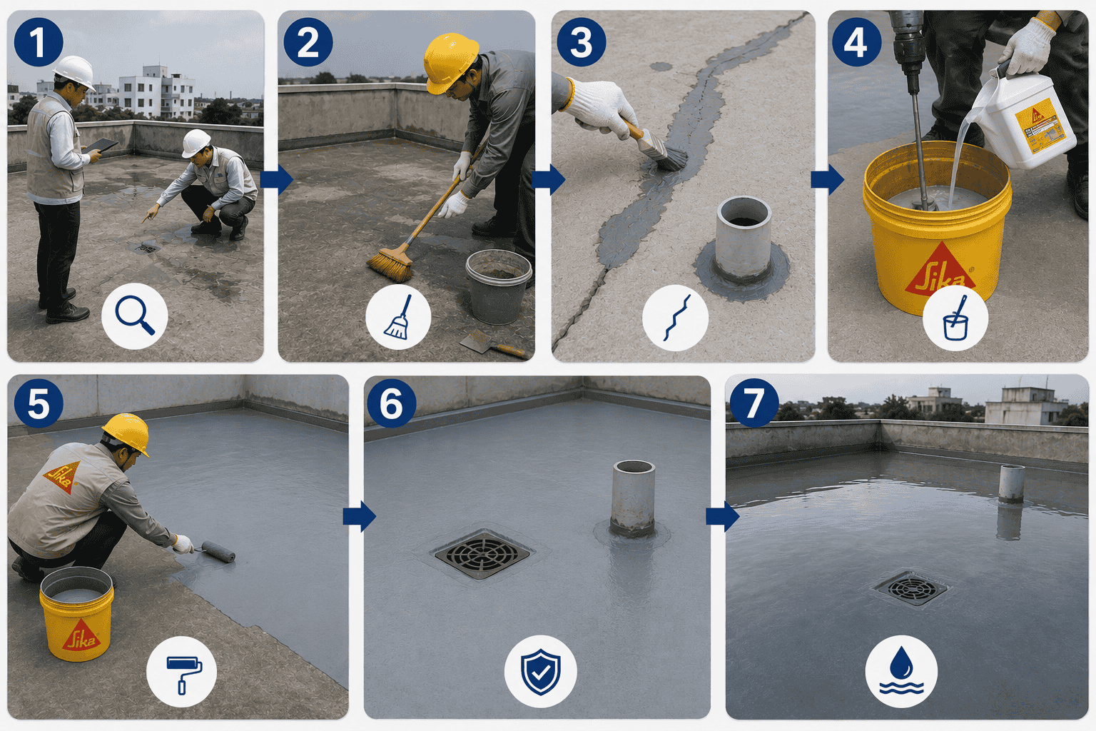 Quy trình chống thấm mái nhà hiệu quả