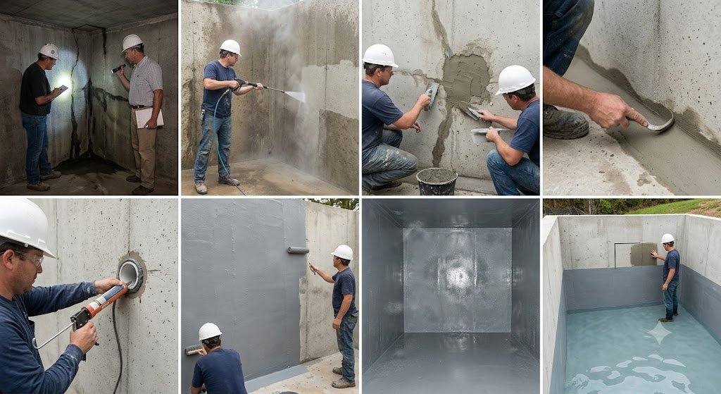 Quy trình thi công chống thấm bể nước ngầm