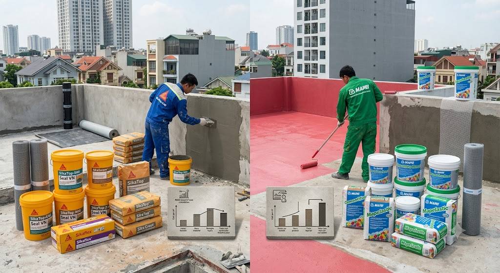 Những sai lầm khi lựa chọn vật liệu chống thấm