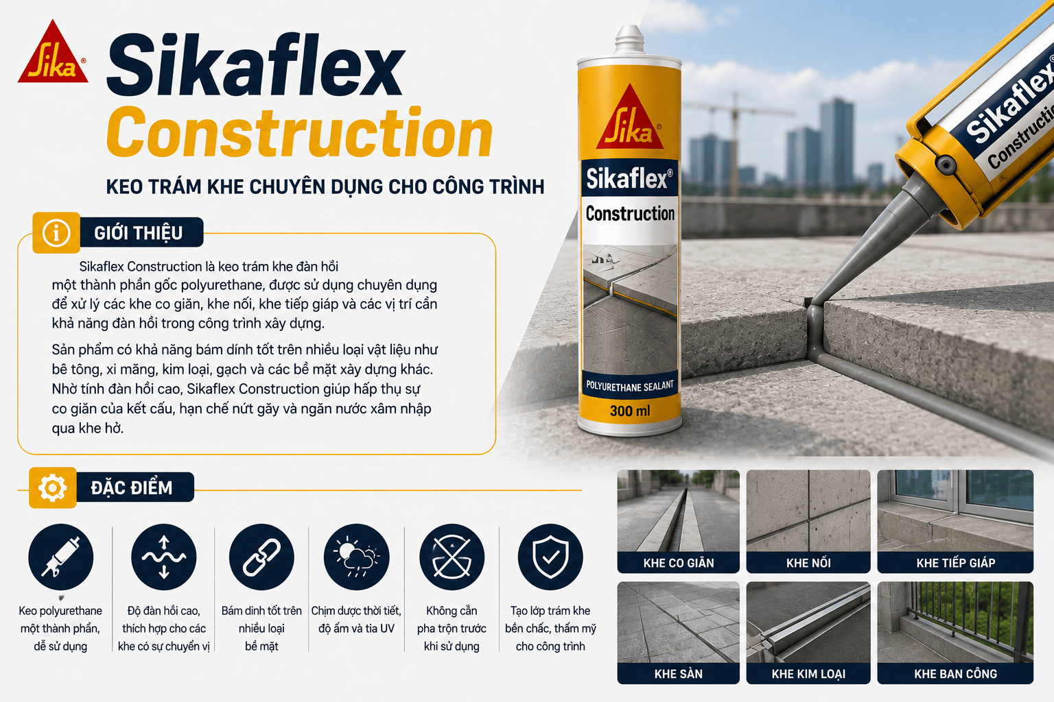 Giới thiệu về Sikaflex Construction