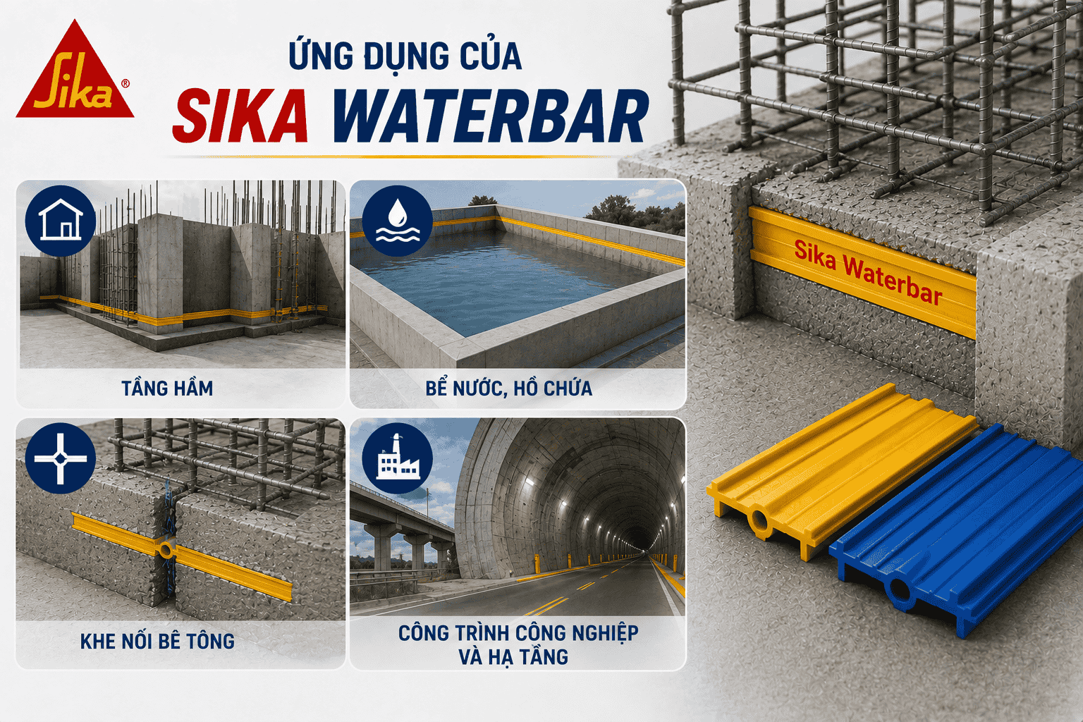 Ứng dụng của Sika Waterbar