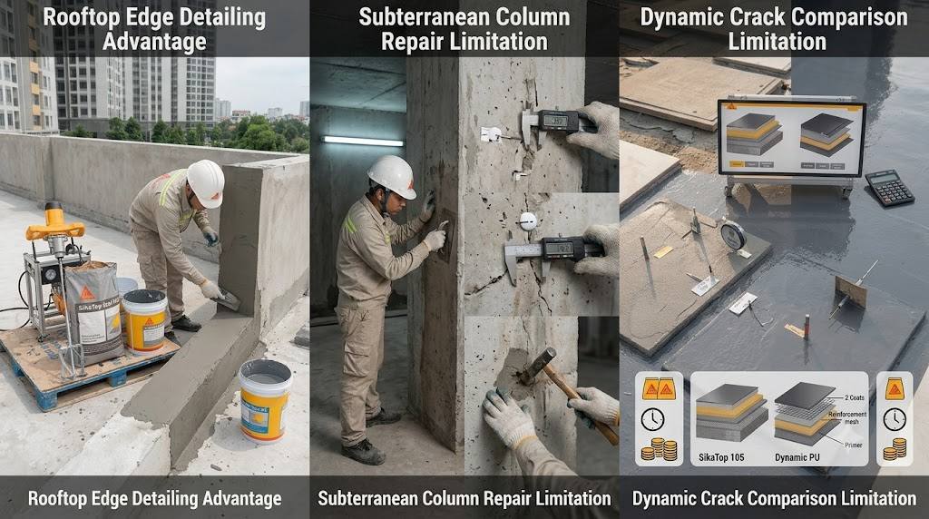 Ưu điểm và hạn chế của SikaTop 107 Seal VN