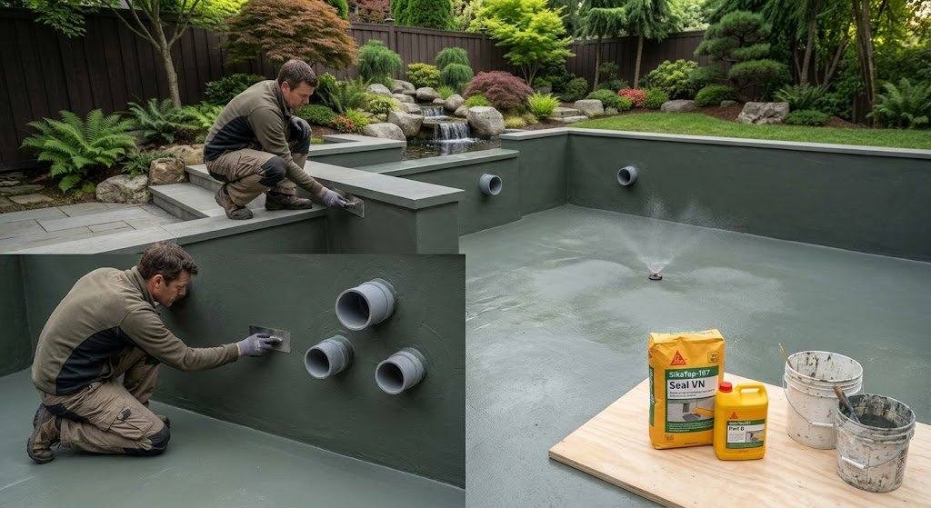 Vật liệu nào phù hợp để chống thấm hồ Koi?
