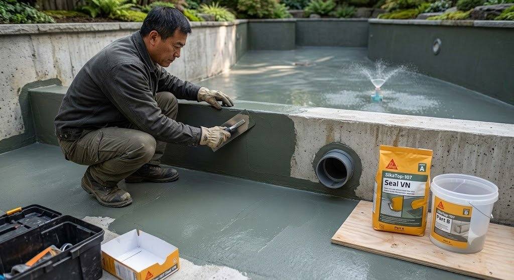 Vật liệu Sika nào phù hợp để chống thấm hồ cá?