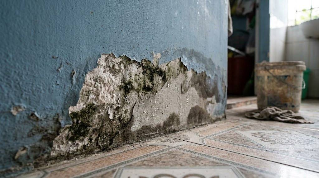Vì sao chân tường nhà ở thường bị thấm?