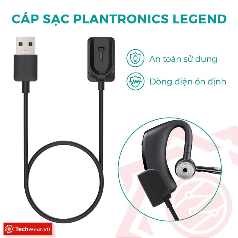 Bộ cáp sạc tai nghe Plantronics Voyager Legend