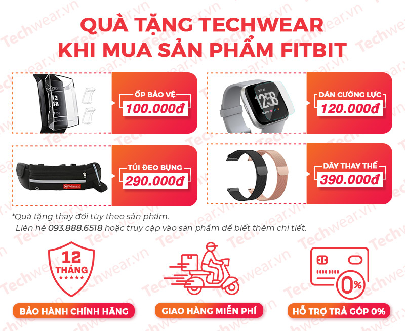Danh sách quà tặng khi mua Fitbit tại Techwear.vn