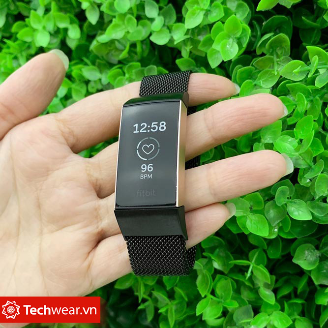 Dây thép lưới cao cấp đồng hồ Fitbit Charge 4 | Charge 3