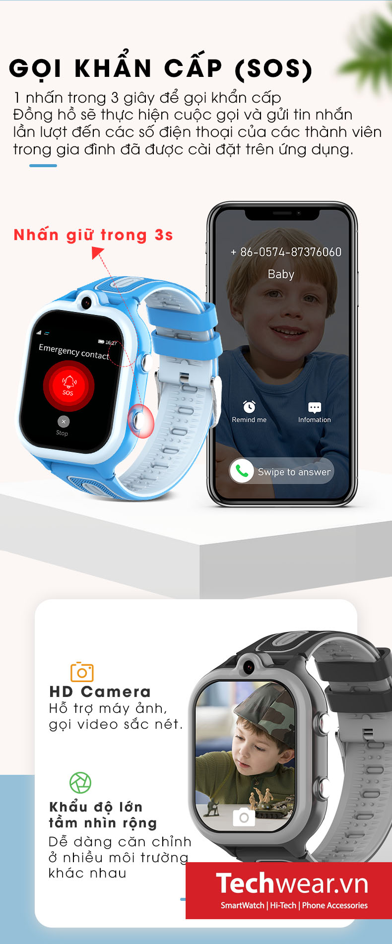 Techwear.vn bán đồng hồ thông minh trẻ em Wonlex KT29