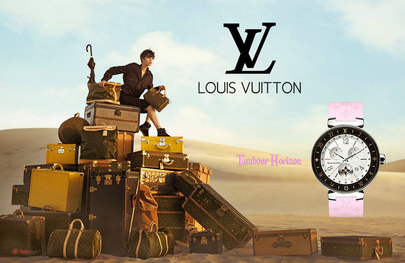 Louis Vuitton Tambour Horizon Monogram 42 (Pink)