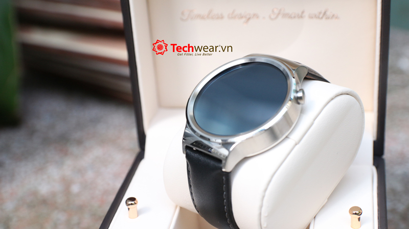 Huawei Watch - (Mặt Thép & Quai Da Đen)