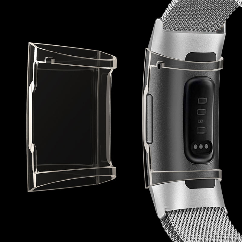 Ốp màn hình trong suốt cho đồng hồ theo dõi sức khỏe Fitbit Charge 3