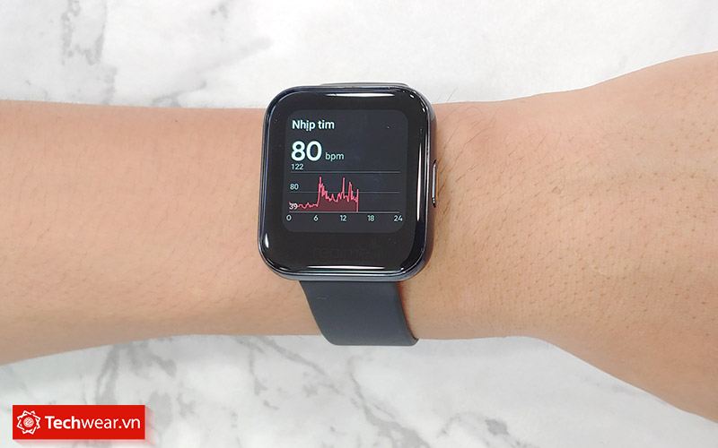 Đo nhịp tim trên Đồng hồ thông minh Realme Watch