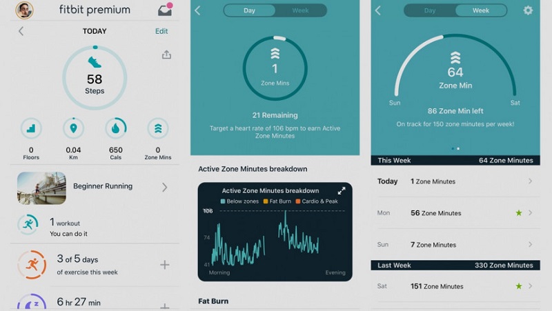 fitbit zone minutes not working