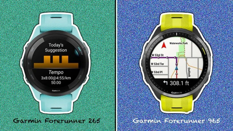 Khác biệt giữa Garmin Forerunner 265/265S và 965
