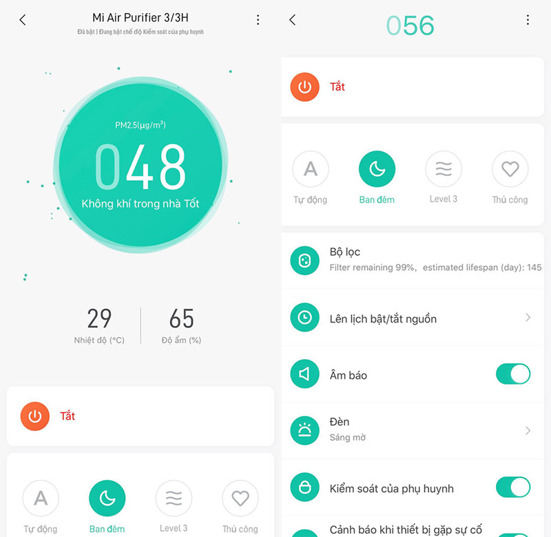 Ứng dụng của máy lọc không khí Xiaomi Mi Air Purifier 3H