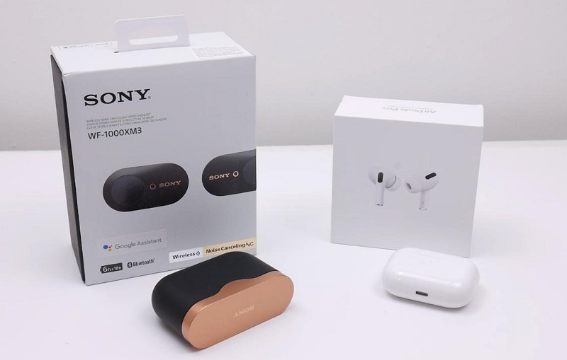 So sánh tai nghe Sony WF-1000XM3  vs Airpods Pro