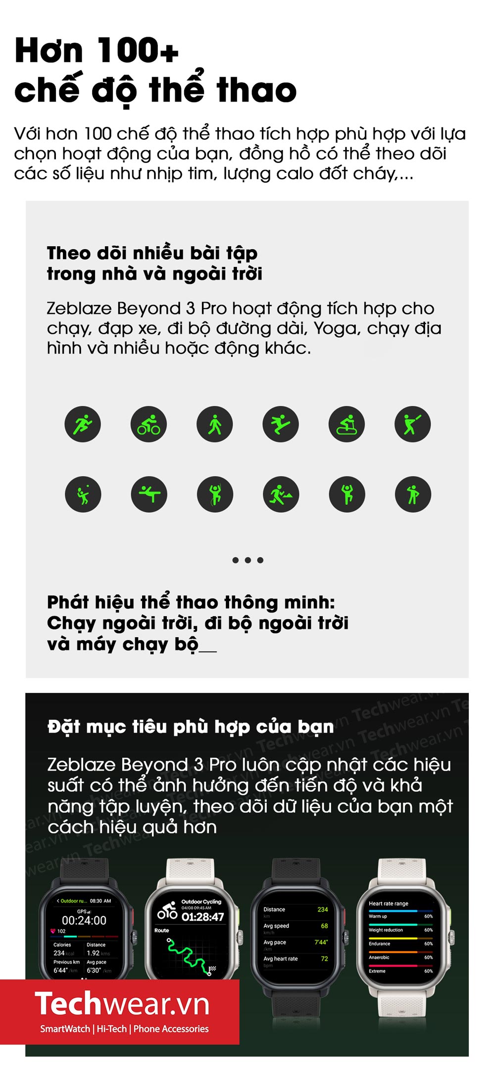 Techwear.Vn Đồng hồ thông minh Beyond 3 Pro GPS