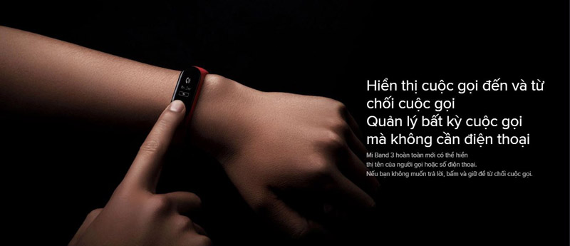 Vòng tay theo dõi sức khỏe Xiaomi Mi Band 3 bản Quốc tế chính hãng