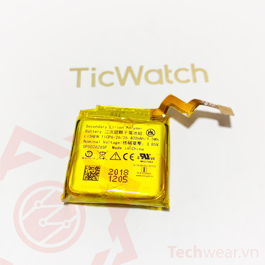 New 400mAh 1.5Wh Battery SP502626SF For Ticwatch Smart Watch