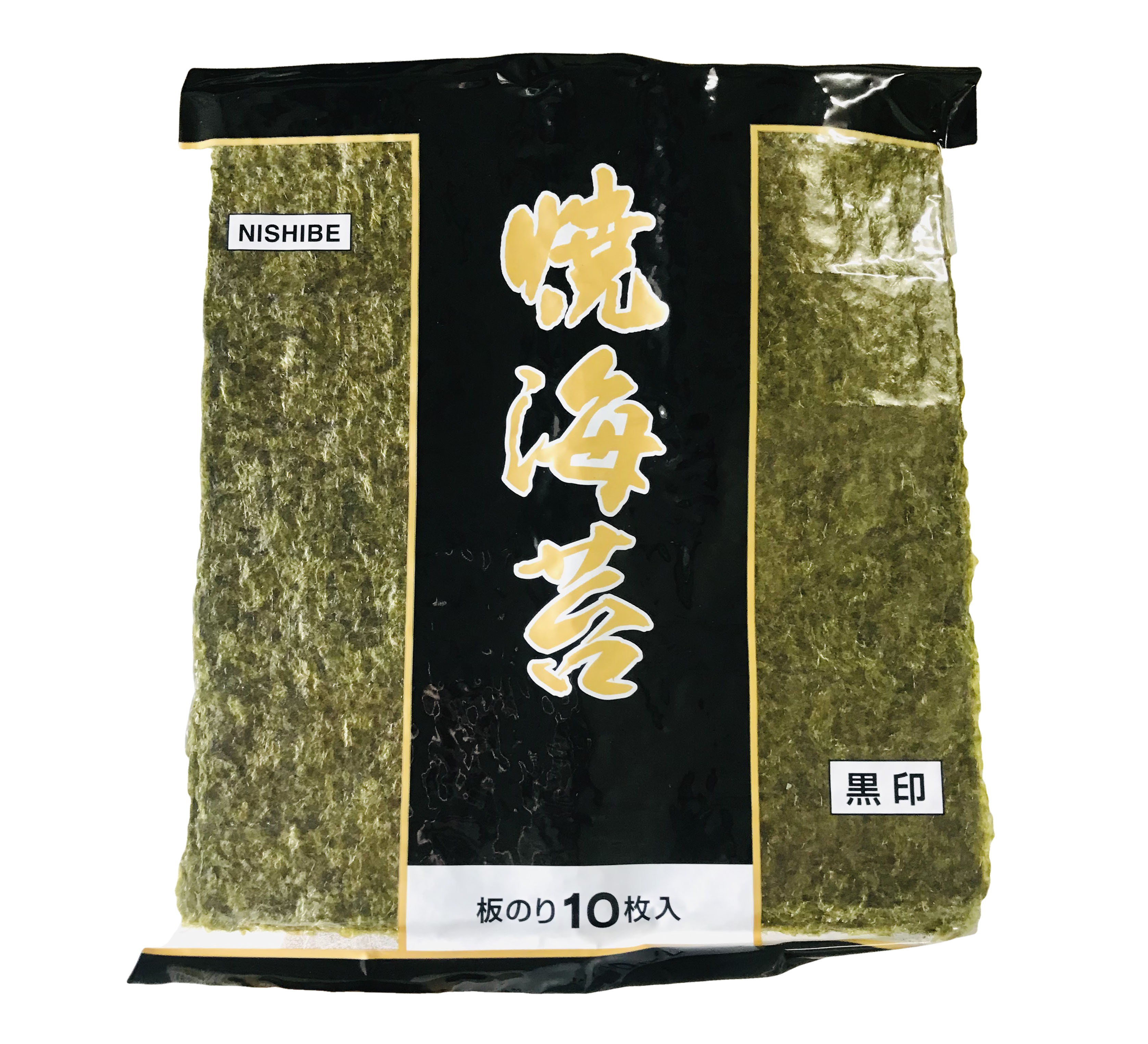 Rong biển vuông Nishibe Nhật Bản gói 60g 10 tấm (tem đen / tem vàng ...