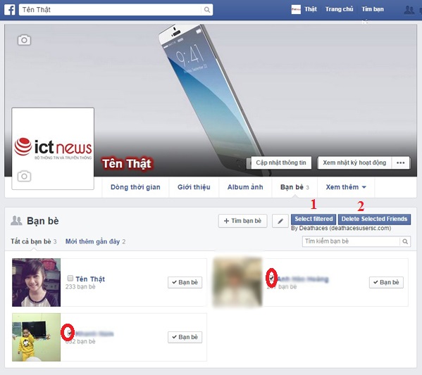 Xóa bạn bè trong Facebook hàng loạt thế nào?