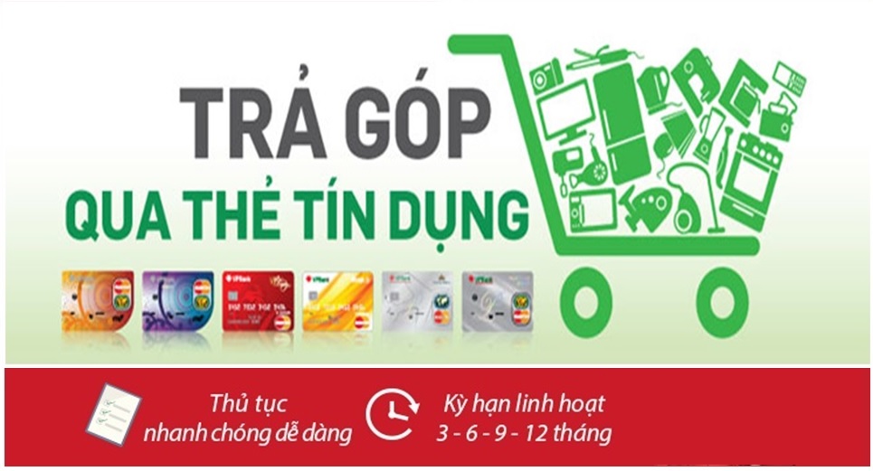 Mua đồng hồ trả góp trực tuyến với thẻ tín dụng ngân hàng