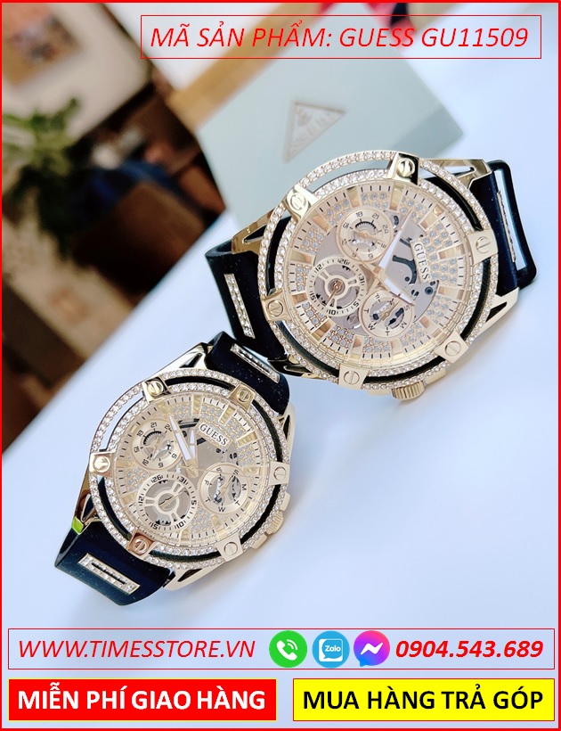 dong-ho-cap-doi-guess-tua-hublot-full-da-vang-gold-day-sillicone-timesstore-vn