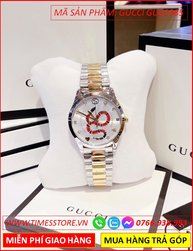 dong-ho-cap-doi-gucci-timeless-mat-hinh-con-ran-day-demi-gold-timesstore-vn