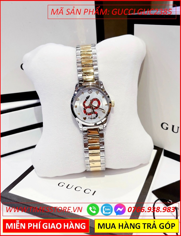 dong-ho-cap-doi-gucci-timeless-mat-hinh-con-ran-day-demi-gold-timesstore-vn