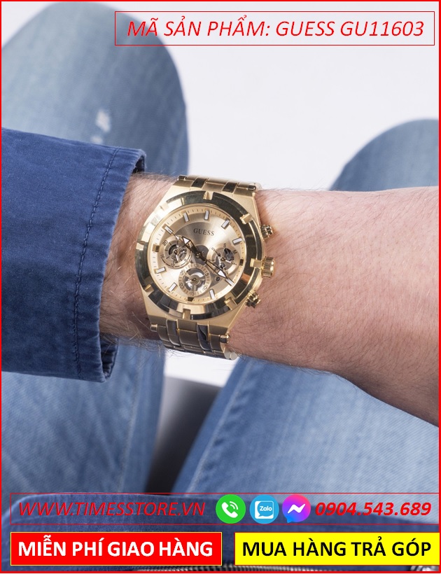 dong-ho-cap-doi-guess-mat-tron-chronograph-day-vang-gold-timesstore-vn