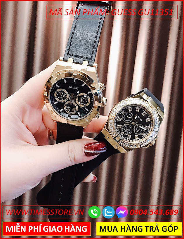 dong-ho-cap-doi-guess-mat-tron-chronograph-vang-gold-day-mau-den-thoi-trang-dep-timesstore-vn