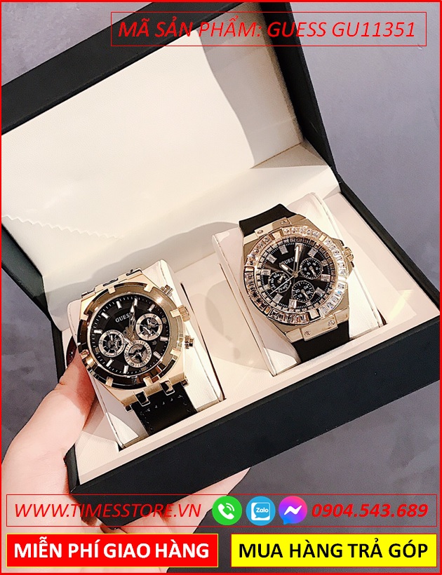 dong-ho-cap-doi-guess-mat-tron-chronograph-vang-gold-day-mau-den-thoi-trang-dep-timesstore-vn