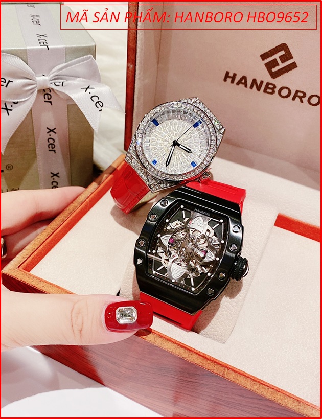 dong-ho-cap-doi-hanboro-automatic-mat-den-dinh-da-day-mau-do-timesstore-vn